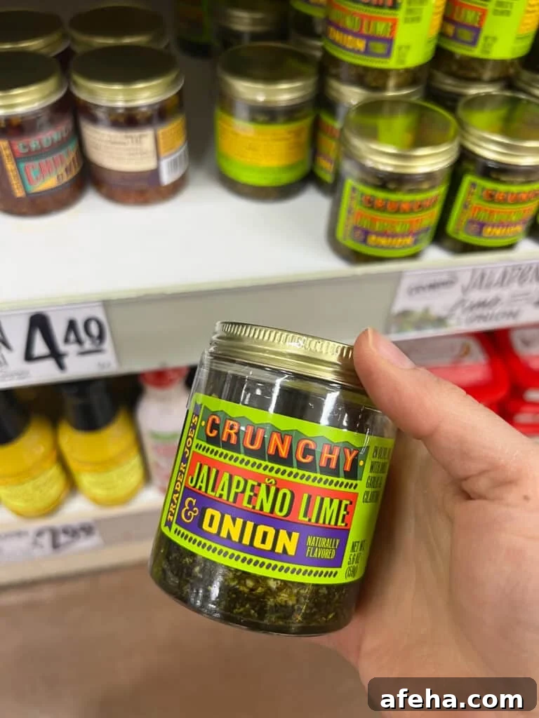 Crunchy jalapeno lime and onion condiment