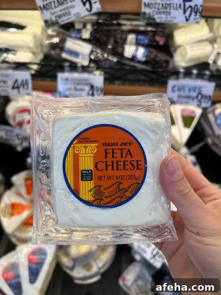 Block of feta cheese