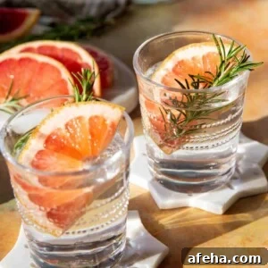 Grapefruit rosemary Infused Water