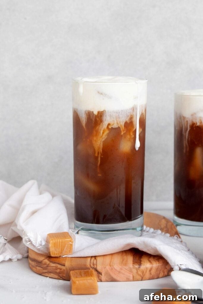 Healthy Salted Caramel Cream Cold Brew