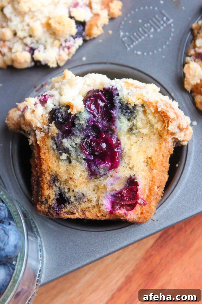 Bakery-Style Sour Cream Blueberry Muffins Recipe 2 Bakery style sour cream blueberry muffins
