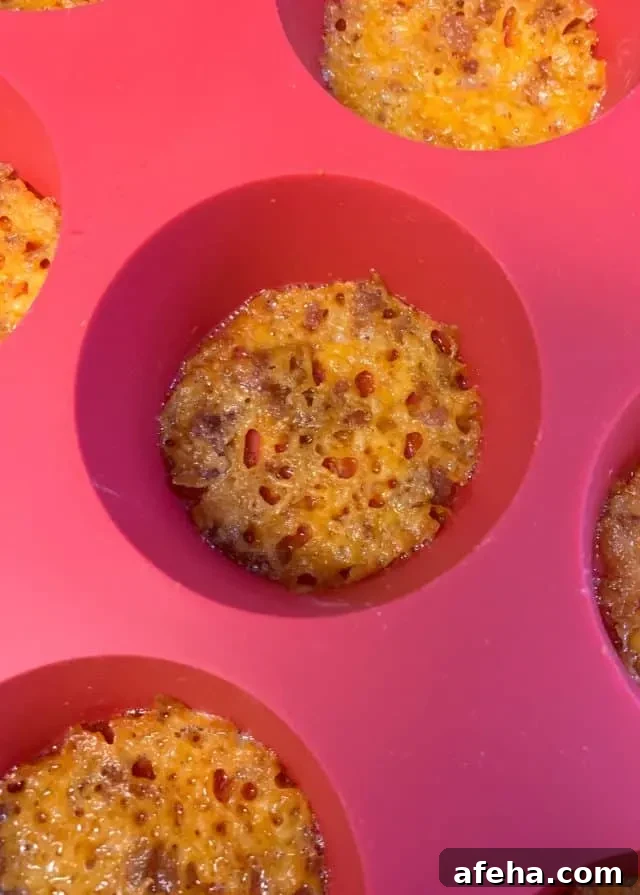Bacon Cheddar Crisps — Keto Low-Carb Snack Recipe 9 baked bacon cheddar cheese crisps