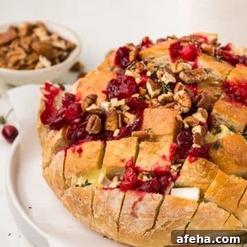 Cranberry Brie Pull Apart Bread