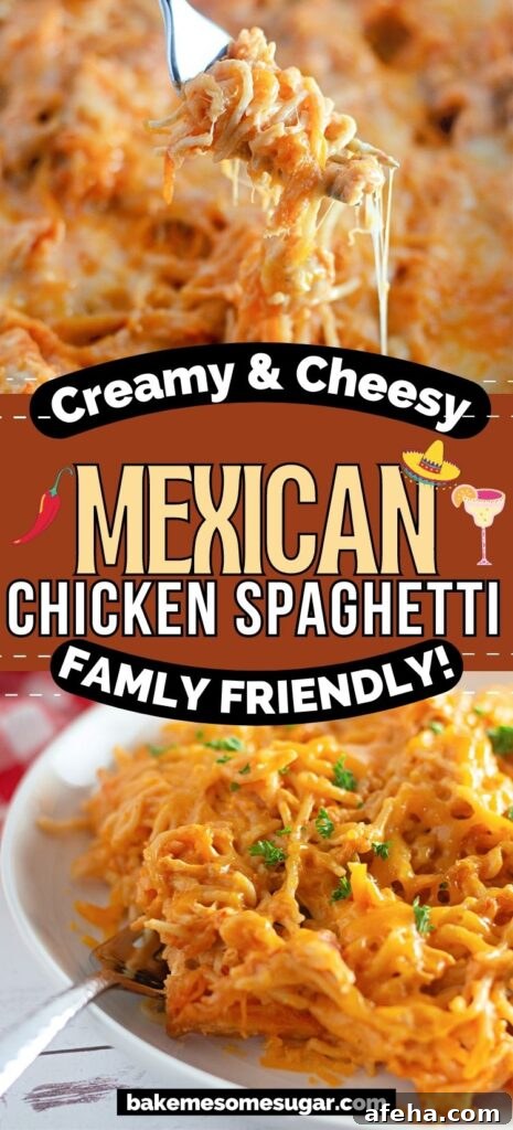 mexican chicken spaghetti collage pinterest image