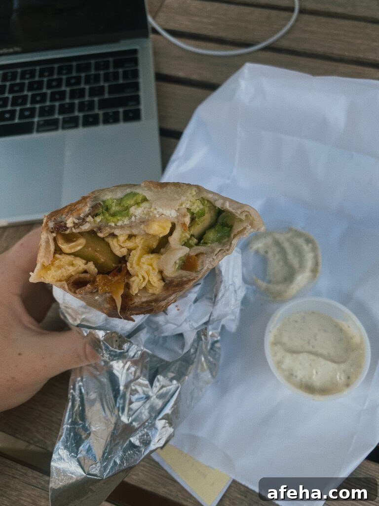 Skiers' Breakfast Burrito from Beaumont Bakery: A Mountain Favorite 3 breakfast burrito