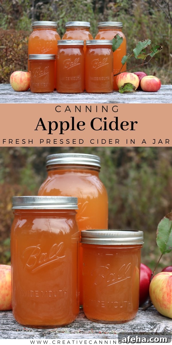 Canning Apple Cider Water bath