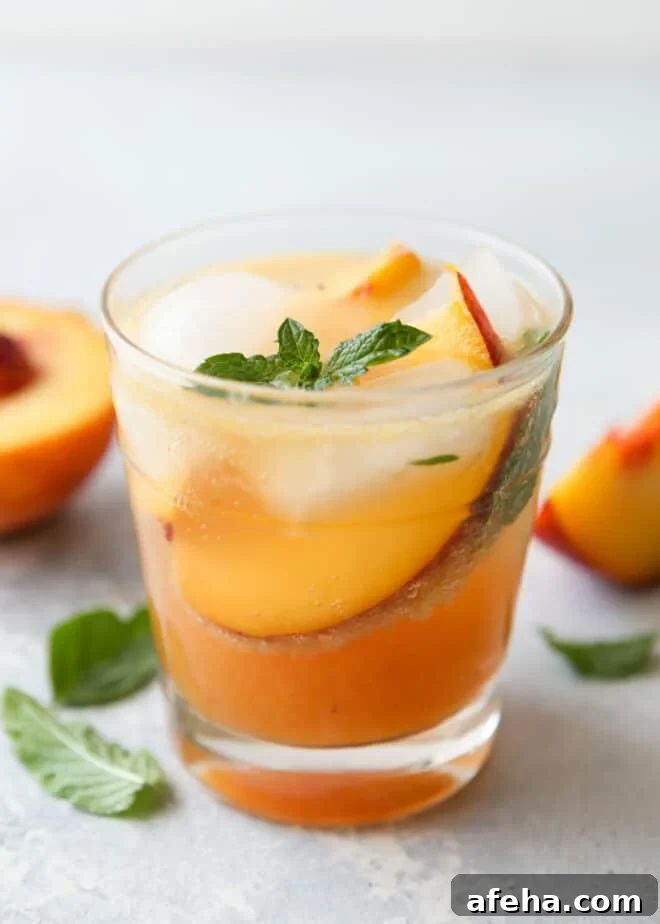 Just 5 ingredients for this grilled peach whiskey smash!