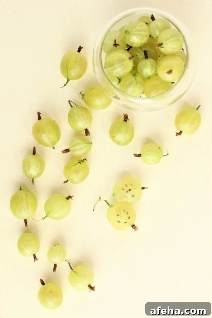 gooseberries on the table