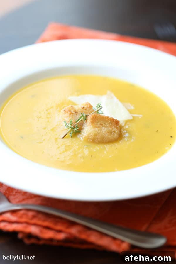 bowl of butternut squash soup