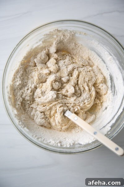 gluten-free biscuit dough in a bowl