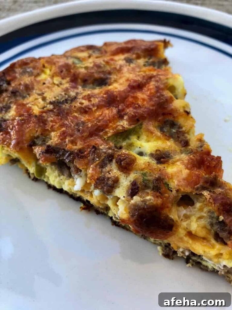 23 Delicious Dairy Recipes to Try Today 2 heartly slice of crustless sausage quiche
