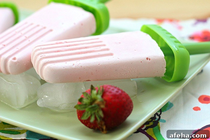Strawberry Cheesecake Popsicles