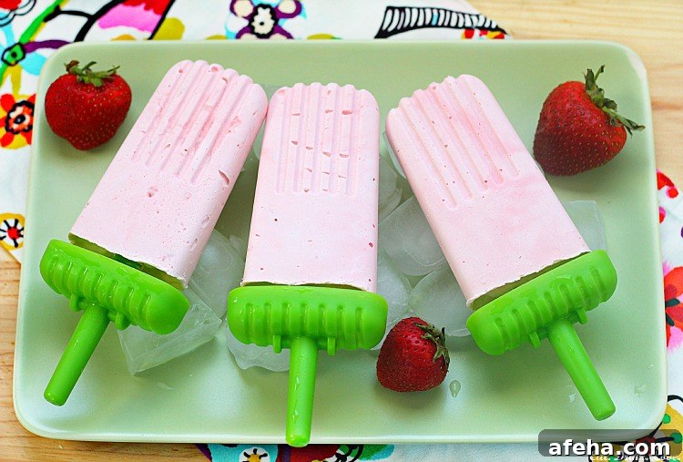 Strawberry Cheesecake Popsicles
