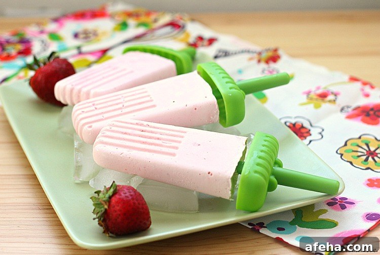 Strawberry Cheesecake Popsicles
