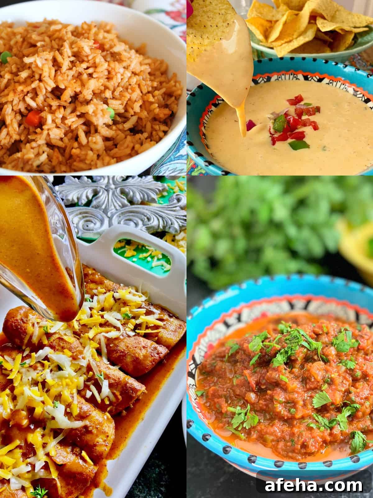 Collage of Tex-Mex recipes.