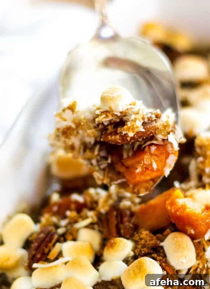 Sweet potato casserole with marshmallows