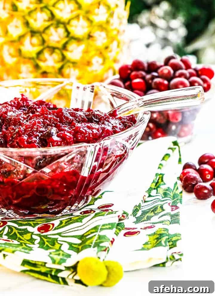 Pineapple-orange cranberry sauce