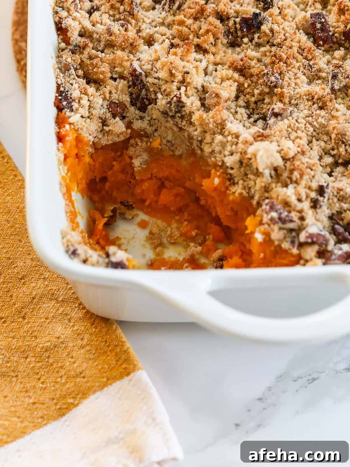 Baked sweet potato casserole
