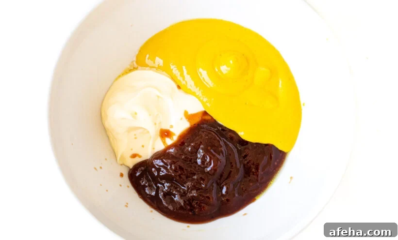 burger sauce ingredients in white bowl