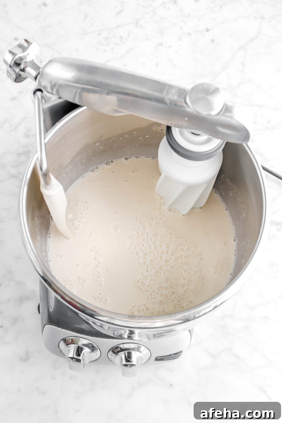 sourdough starter and water mixed together