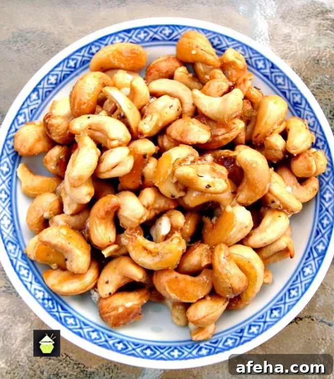 Honey Roasted Cajun Cashews. Oh my! These are so addictive! Easy to make and the flavor combination works really well. Great for parties, movie nights, game nights or just to have all on your own!