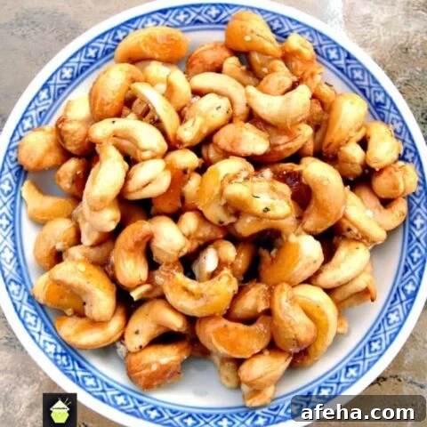 Honey Roasted Cajun Cashews. Oh my! These are so addictive! Easy to make and the flavor combination works really well. Great for parties, movie nights, game nights or just to have all on your own!