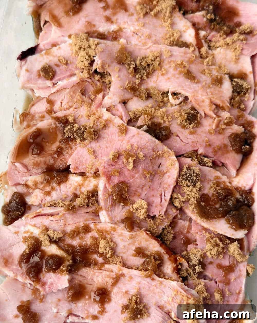 Oven-Baked Ham Slices: Quick Recipe for Perfectly Crispy Edges 7 adding water.