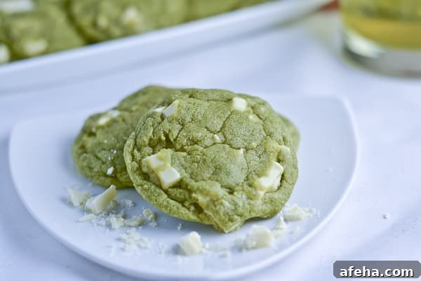 White Chocolate Green Tea Matcha Cookies