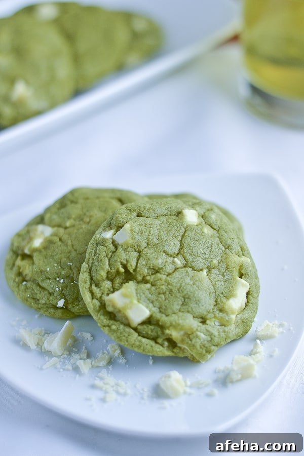 White Chocolate Green Tea Matcha Cookies