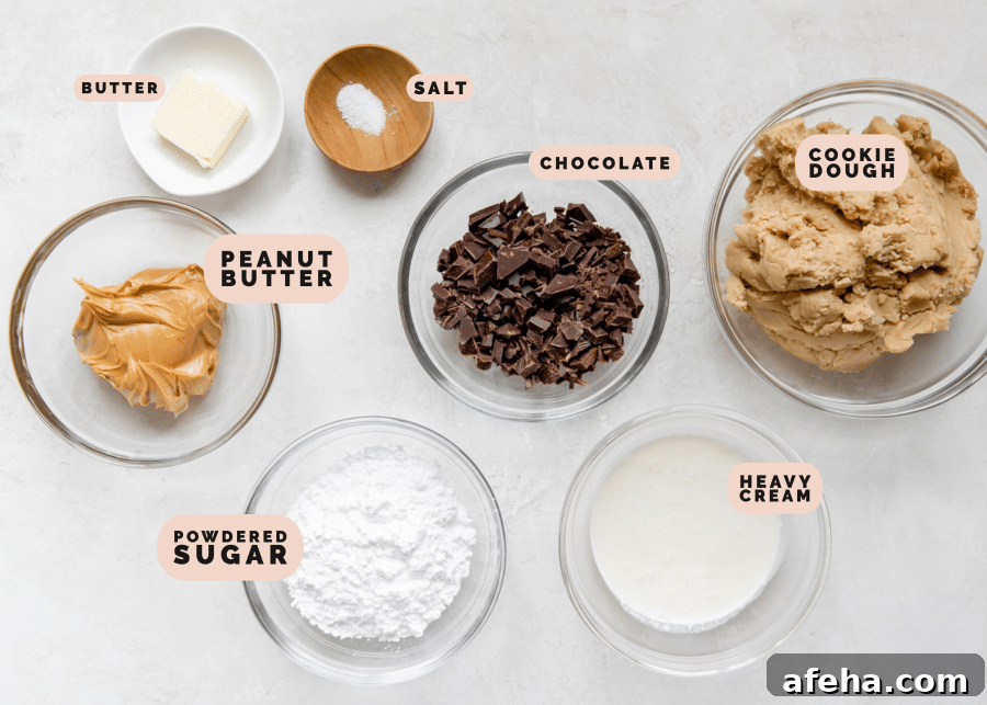 ingredients needed to make peanut butter cup cookies