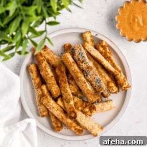 zucchini fries on plate