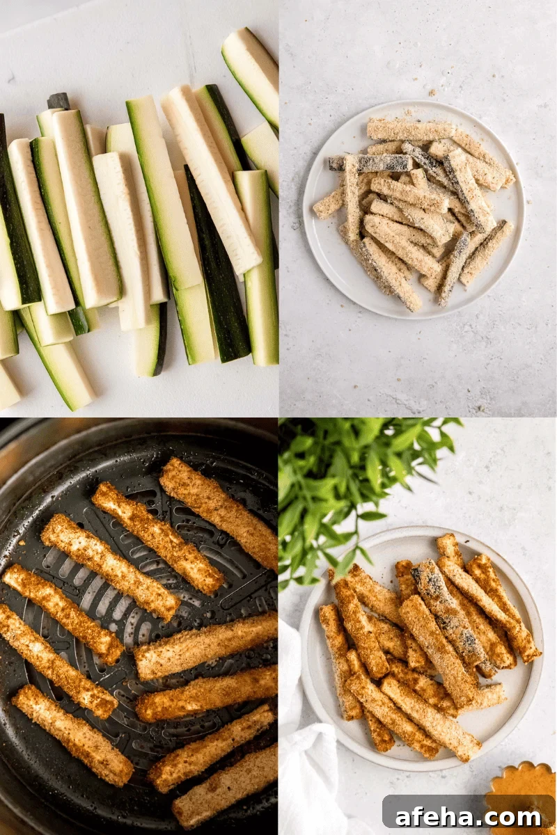 air fryer zucchini fries