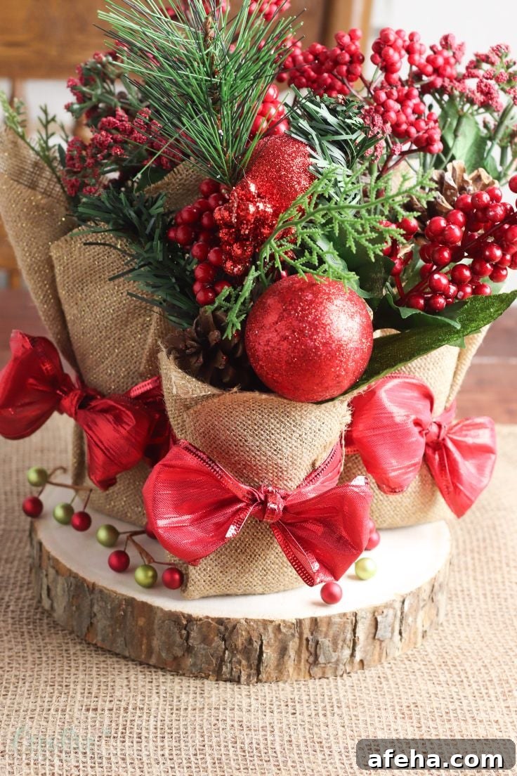 Recycled tin can centerpieces