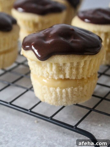 Boston cream pie cupcakes