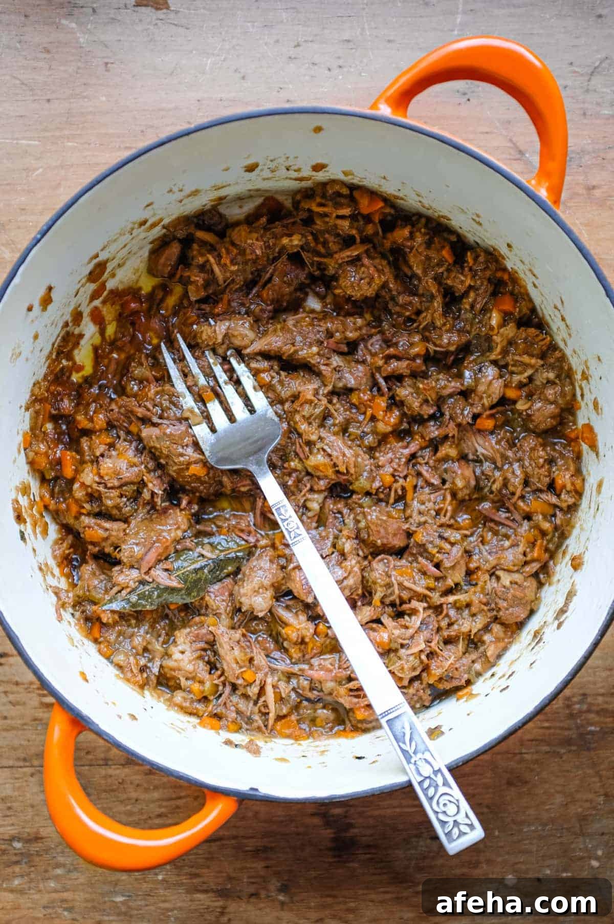 Genovese pasta sauce in a pan.