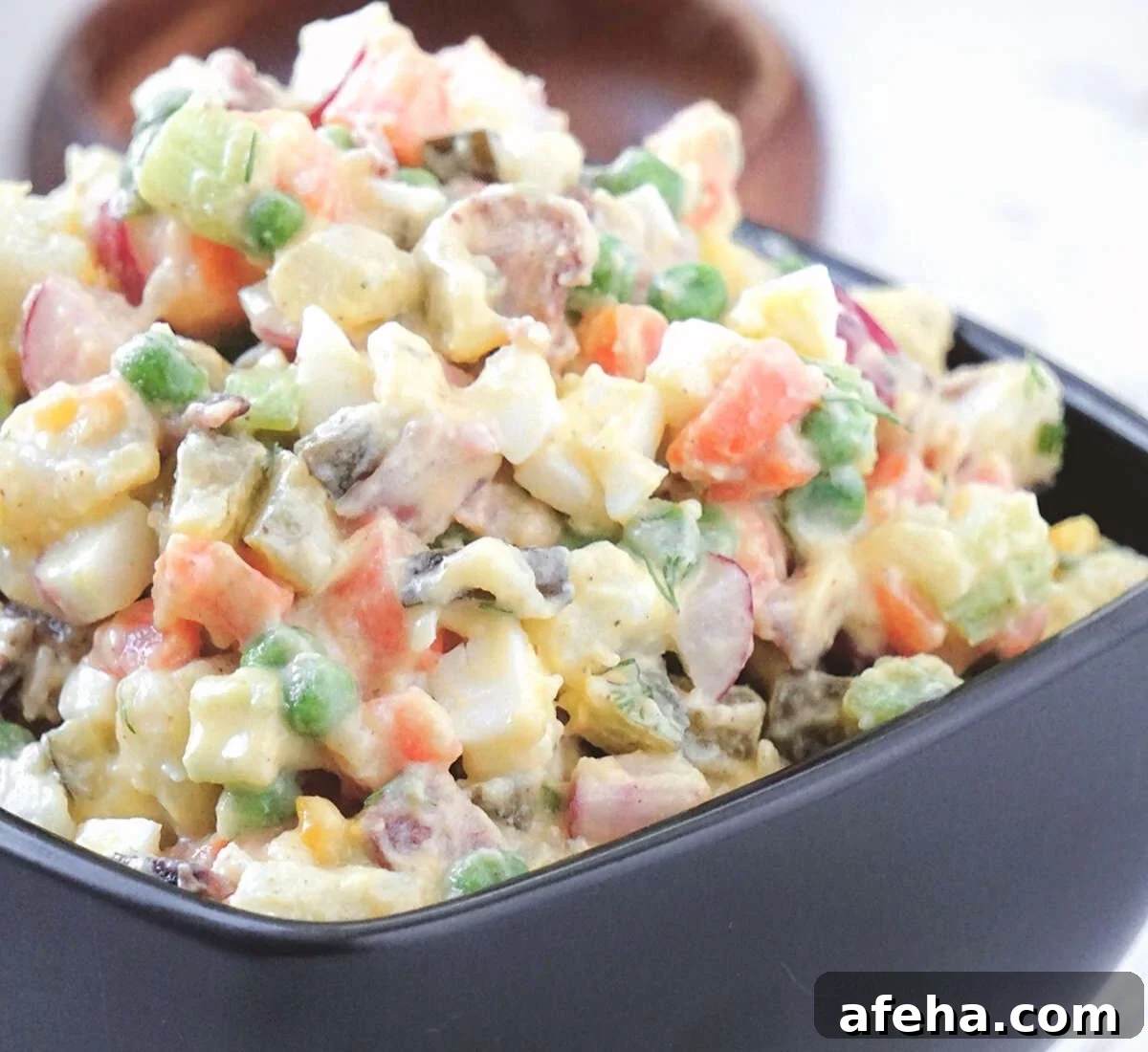 russian potato salad olivier image