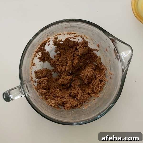 Mixing ingredients in a bowl.