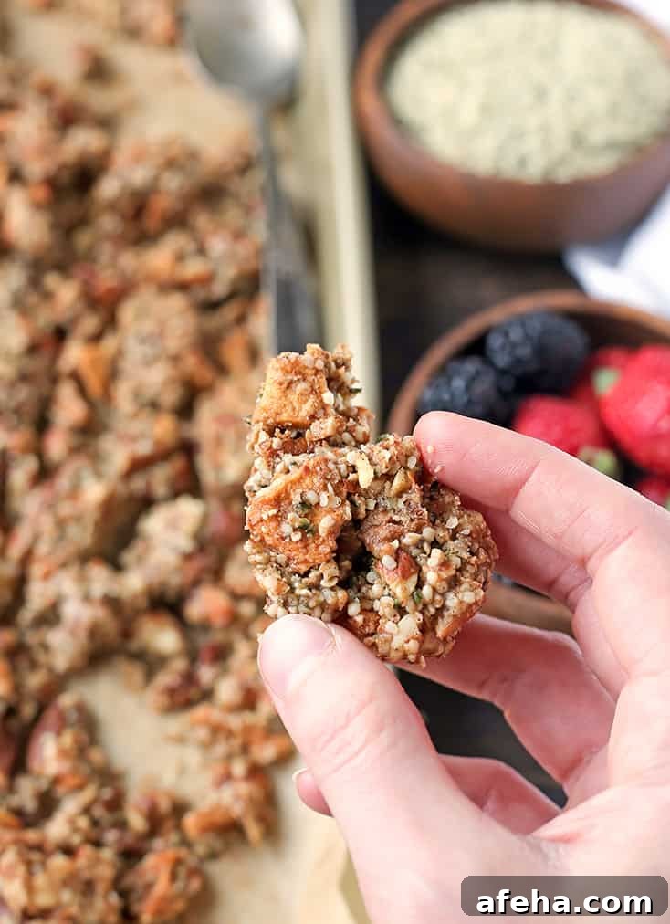 Paleo Caramel Apple Granola Recipe for Fall Mornings 6 This Paleo Caramel Apple Granola is easy to make and is such a great snack. The sweet cinnamon, chewy apples, and crunchy seeds combine to make a tasty treat. It's gluten free, dairy free, naturally sweetened and vegan.