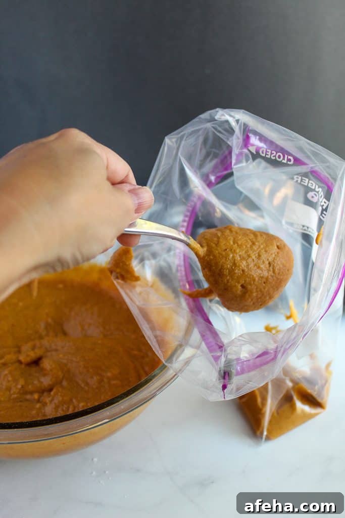 Spiced Gluten-Free Pumpkin Donuts: Soft Autumn Recipe 8 gluten free pumpkin donuts batter in a plastic bag