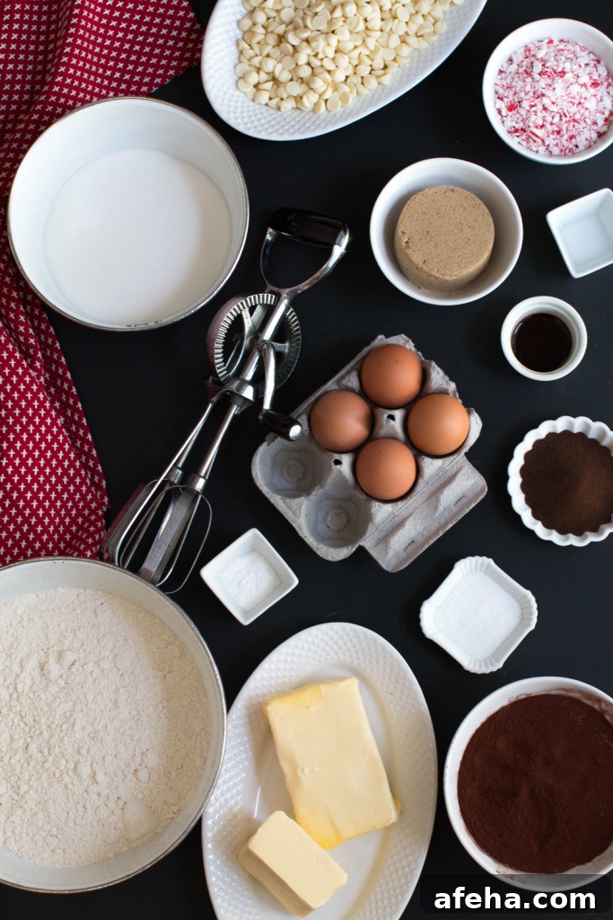 Peppermint Mocha Cookie ingredients