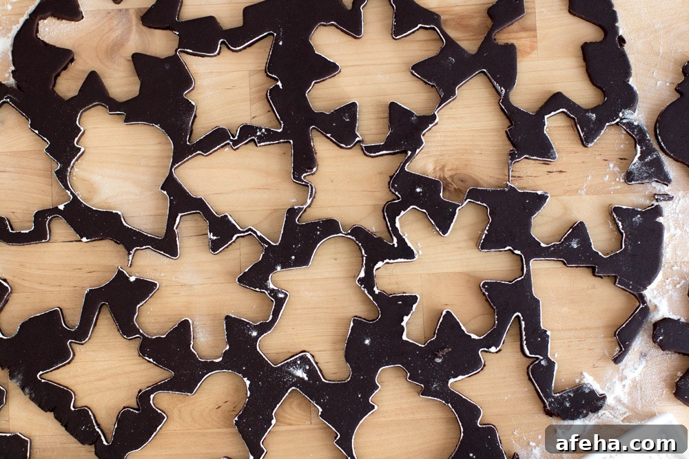 Peppermint Mocha Cookie dough cut