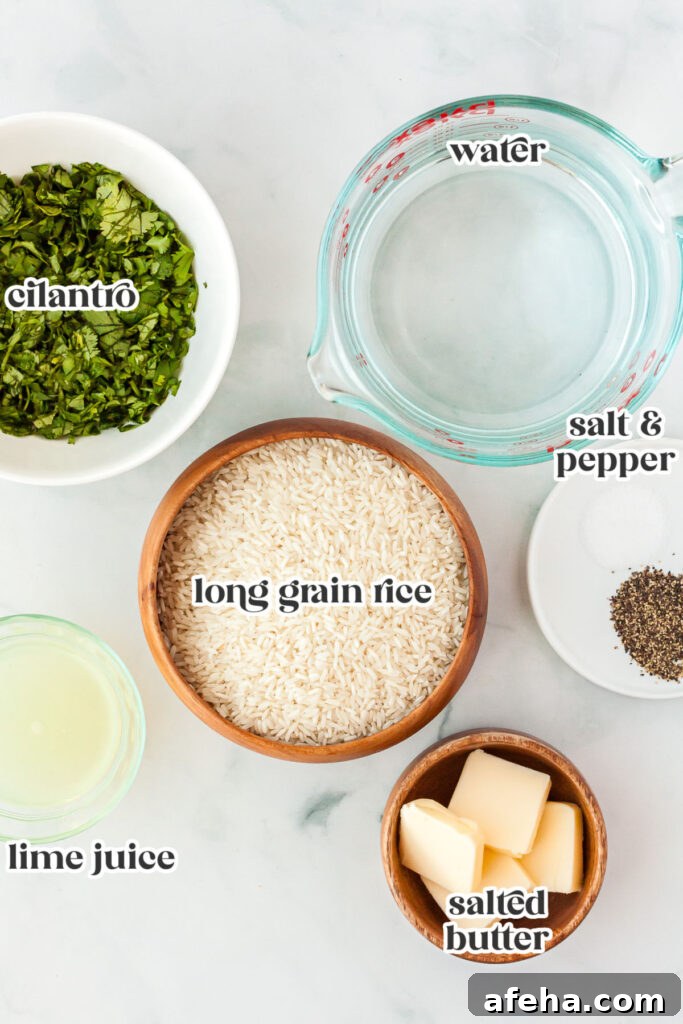 All of the ingredients needed to make this recipe.