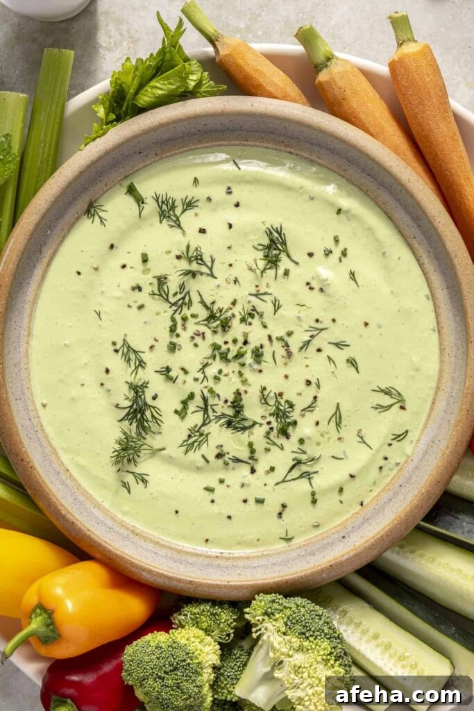 dip served with vegetables