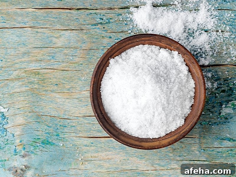Mixing ingredients for peppermint bath salts