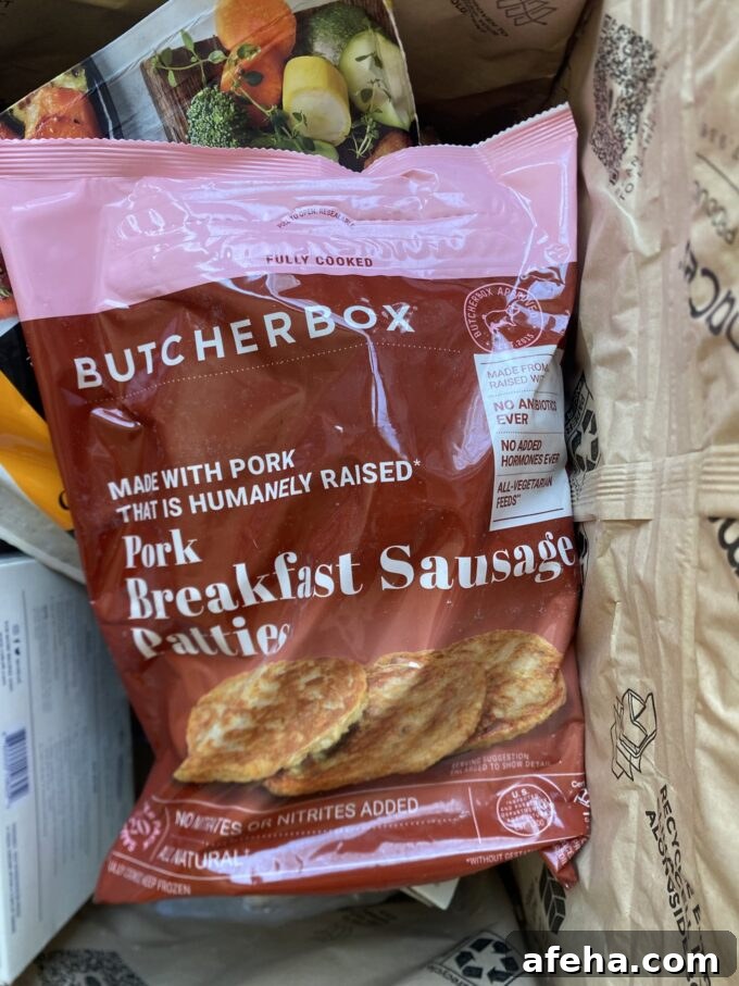 ButcherBox After 8 Years: 2026 Review and What’s New 8 Bag of ButcherBox pork breakfast sausage patties.