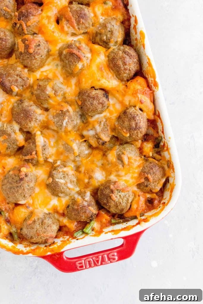 This one post Meatball Sub Casserole is so easy to make. Dump everything into a baking dish and have dinner ready in 40 minutes.