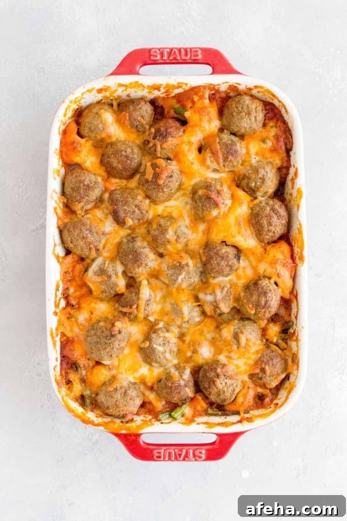 This one post Meatball Sub Casserole is so easy to make. Dump everything into a baking dish and have dinner ready in 40 minutes.