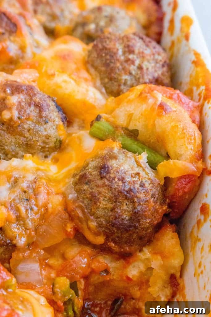 This one post Meatball Sub Casserole is so easy to make. Dump everything into a baking dish and have dinner ready in 40 minutes.