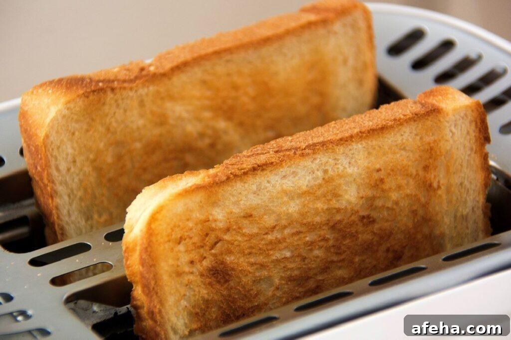 toast in a toaster