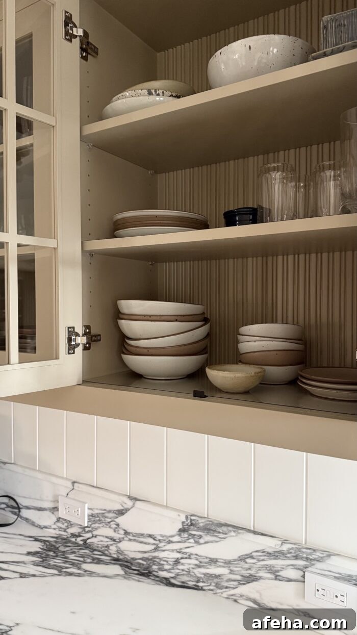 Deeper cabinets and bead board
